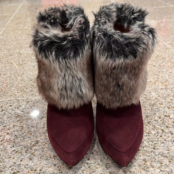 Via Spiga Faux Fur Booties Size 6.5 - Picture 2 of 6